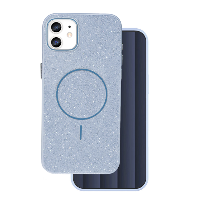 OEM - iPhone 12/12 Pro Mobilskal MagSafe Glitter Thin - Blå