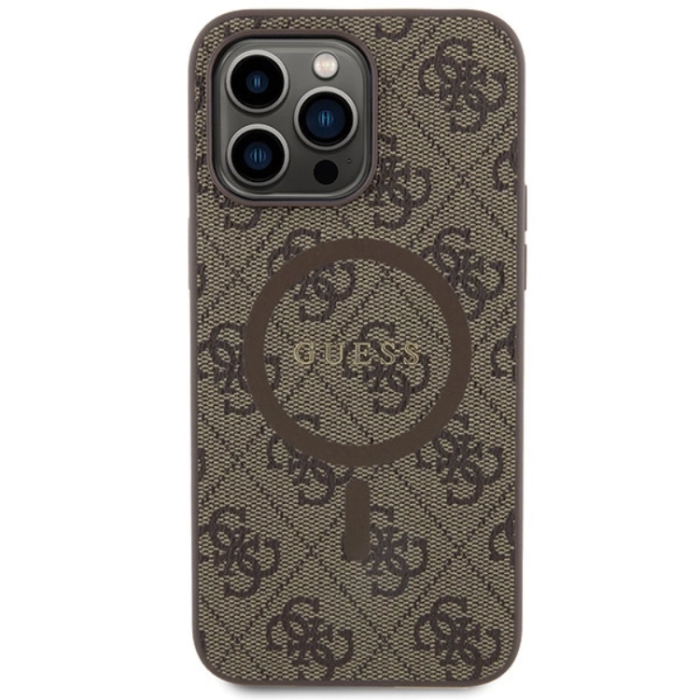 Guess - Guess iPhone 13 Pro Max Mobilskal Magsafe Collection - Brun
