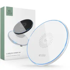 Tech-Protect - Tech-Protect Qi 15W-C1 Tr&aring;dl&ouml;s Laddare 15W - Vit