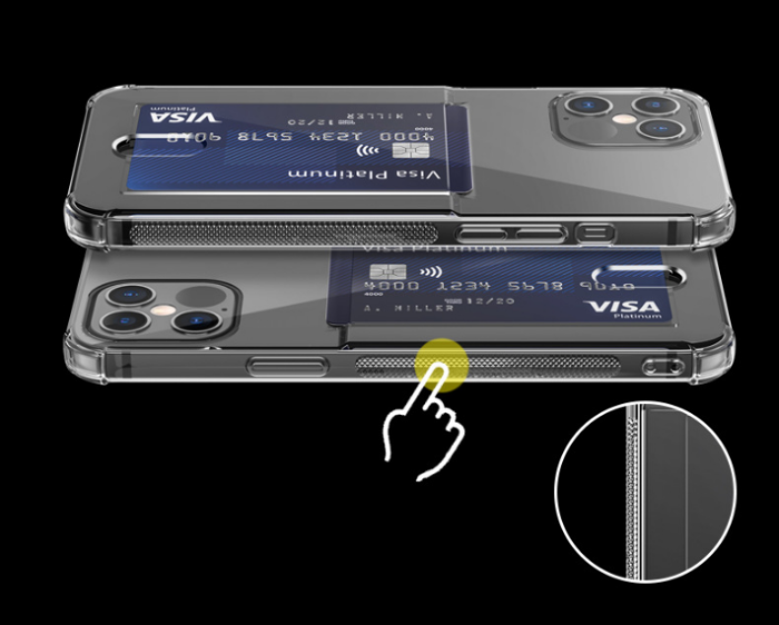A-One Brand - Flexicase Skal med Kortplats iPhone 13 Mini - Svart