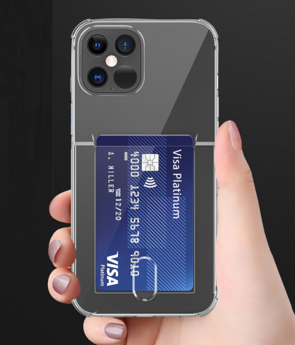 A-One Brand - Flexicase Skal med Kortplats iPhone 13 Mini - Svart