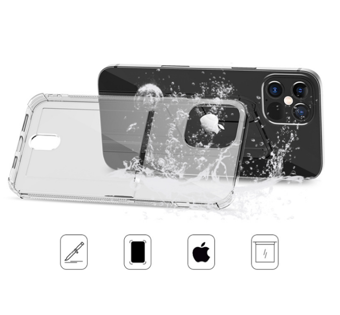A-One Brand - Flexicase Skal med Kortplats iPhone 13 Mini - Svart