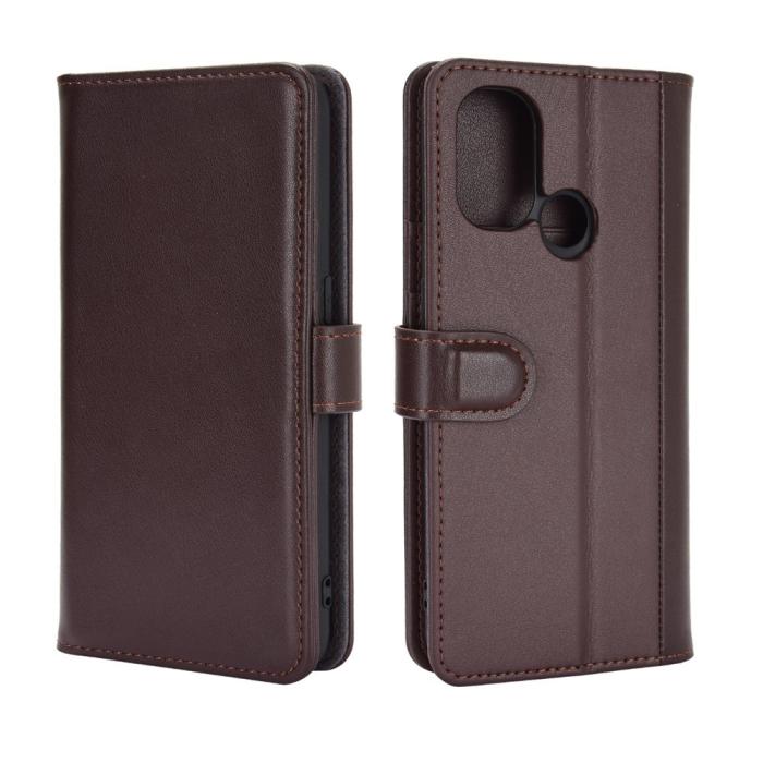 OEM - Genuine Split Plånboksfodral till OnePlus Nord N100 - Brun