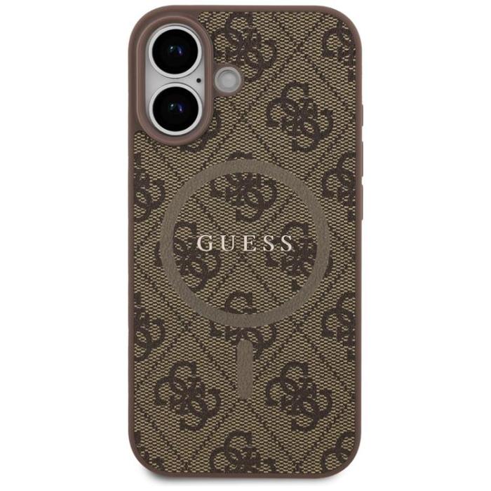 Guess - Guess iPhone 17 Mobilskal MagSafe 4G Ring Classic Logo - Brun