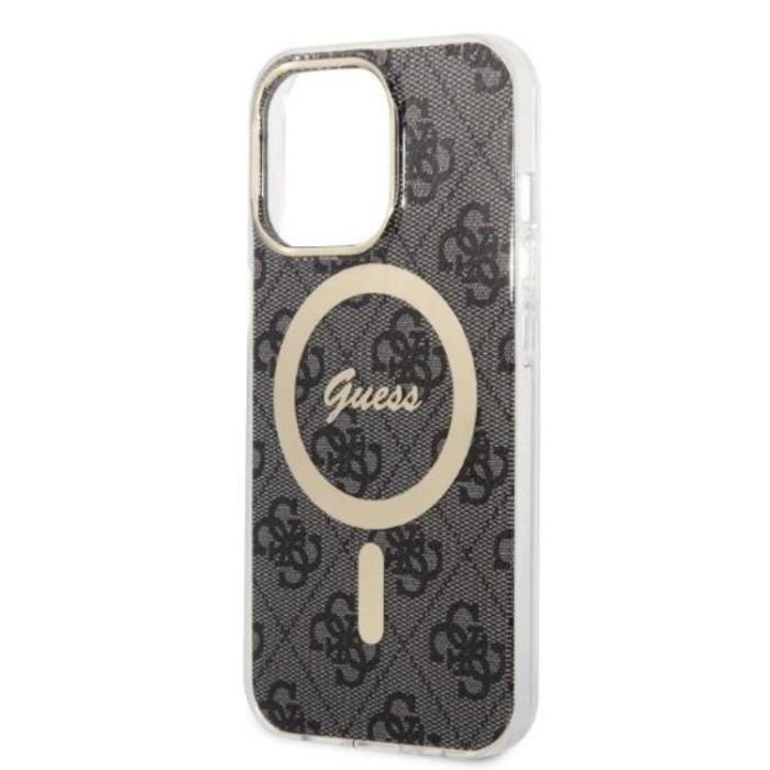Guess - Guess iPhone 13 Pro Magsafe Skal Print + Trådlös Laddare - Svart