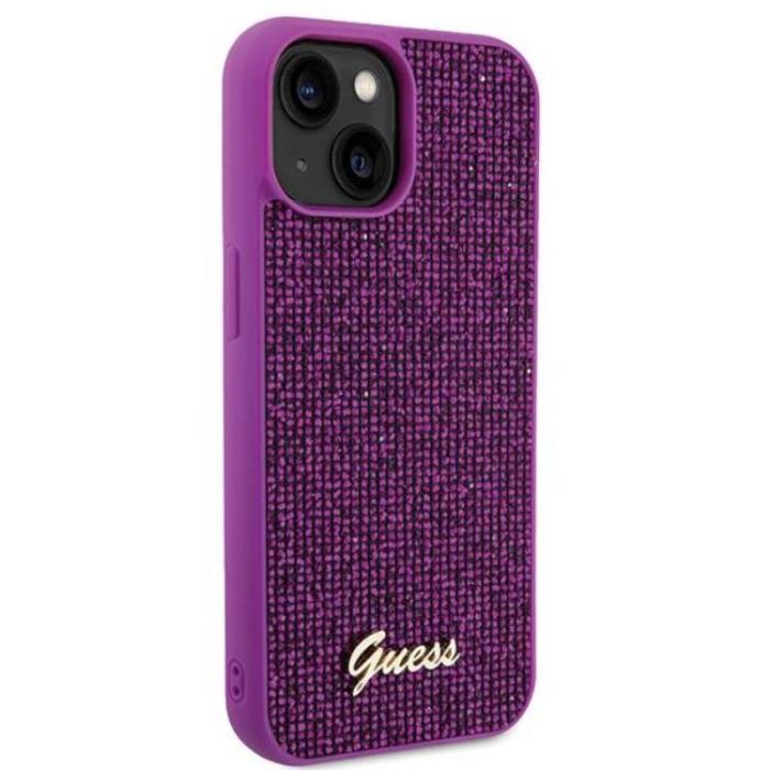 Guess - Guess iPhone 15 Mobilskal Disco Metal Script - Rosa