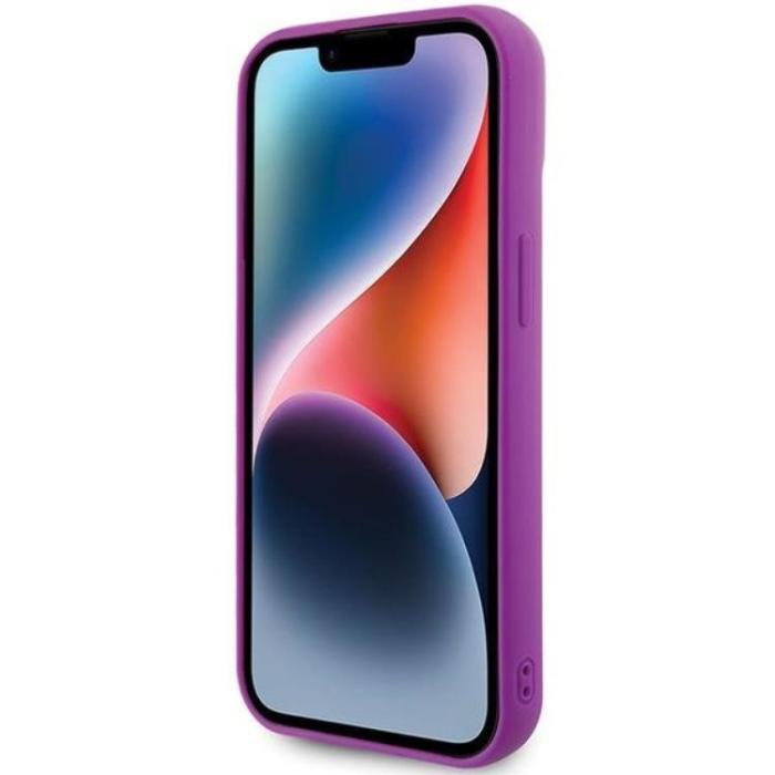 Guess - Guess iPhone 15 Mobilskal Disco Metal Script - Rosa