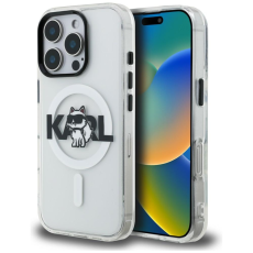 KARL LAGERFELD - KARL LAGERFELD Mobilskal F&ouml;r iPhone 16 Pro MagSafe IML Choupette Sketch