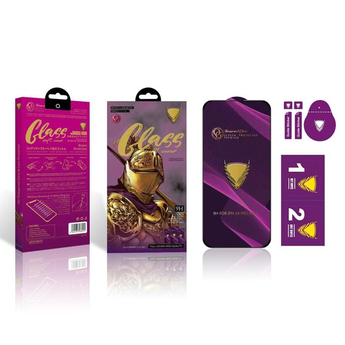 OEM - Härdat Glas OG Premium iPhone XS Max/11 Pro Max Svart Ram