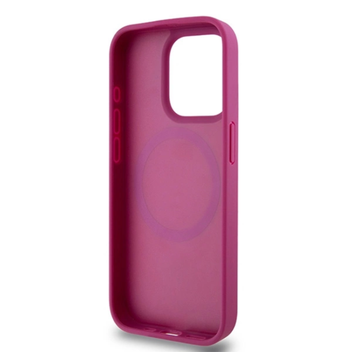 DKNY - DKNY iPhone 15 Pro Mobilskal Magsafe Läder Pattern Metal Logo