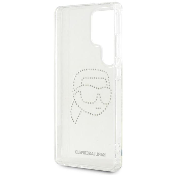 KARL LAGERFELD - Karl Lagerfeld Galaxy S25 Ultra Mobilskal Rhinestones Karl Head - Transparent