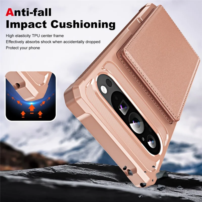 A-One Brand - Google Pixel 10 / Pixel 10 Pro Mobilskal korthållare - roséguld