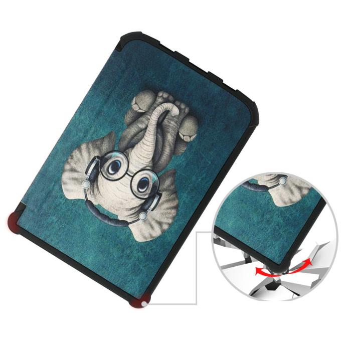 UTGATT - PocketBook Lux 4/5/HD 3 Fodral Smartcase - Glad elefant
