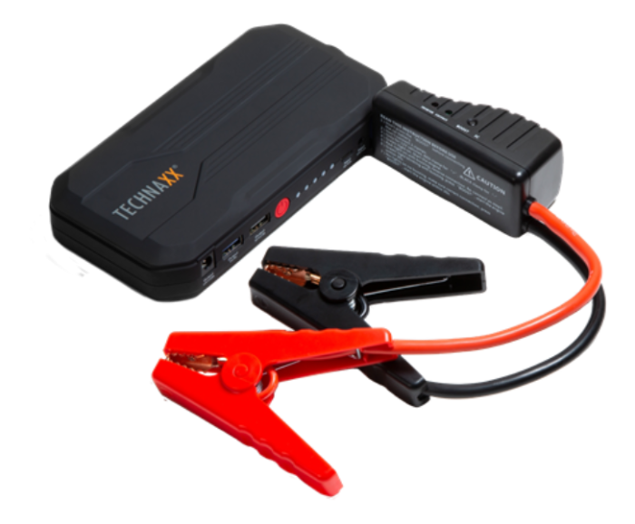 UTGATT1 - Technaxx Starthjälpsbatteri, Powerbank, 12000 mAh Varningslampa - Svart