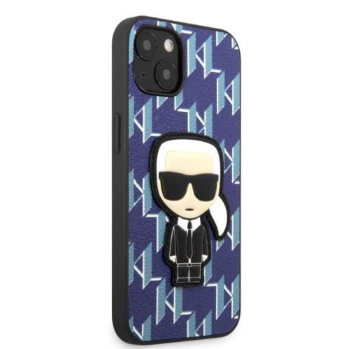 KARL LAGERFELD - Karl Lagerfeld iPhone 13 Skal Monogram Ikonik Patch - Blå