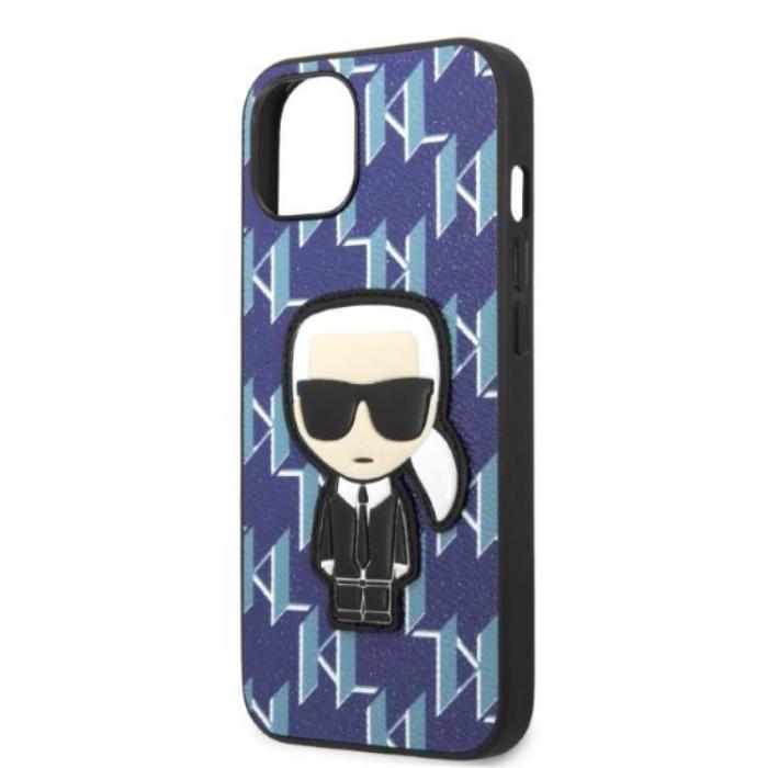KARL LAGERFELD - Karl Lagerfeld iPhone 13 Skal Monogram Ikonik Patch - Blå