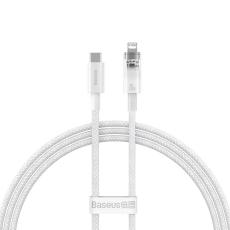BASEUS - Baseus USB-C till lightning kabel 20W 1m Explorer - Vit
