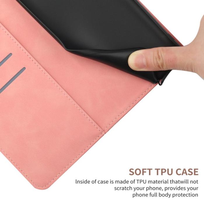 OEM - Mobilskal till Samsung Galaxy S26 KonstLäder Flip- Rosa