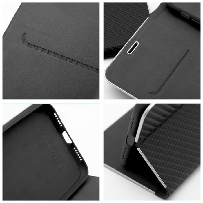 OEM - Xiaomi Redmi Note 14 Pro 4G Plånboksfodral Luna Carbon - Svart