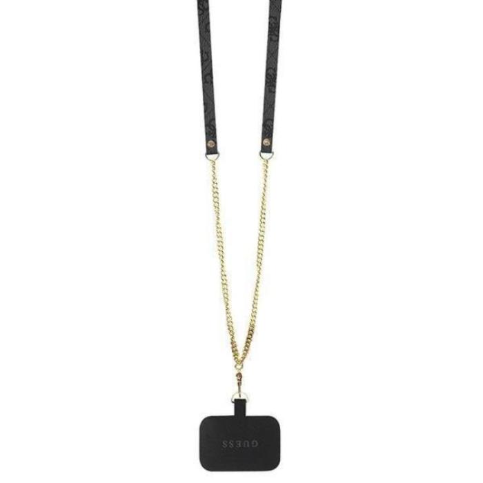 Guess - Guess iPhone 15 Plus Mobilskal Crossbody Metall Logo - Svart