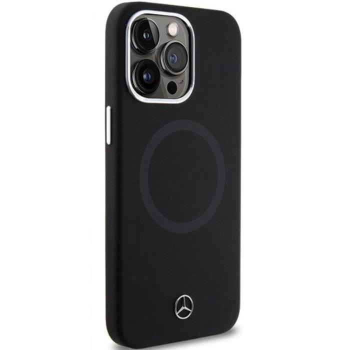 Mercedes - Mercedes iPhone 15 Pro Max Mobilskal MagSafe Silikon Bicolor - Svart