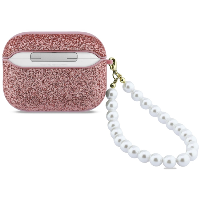 Guess - Guess AirPods Pro 3 Skal Glitter Pearl Strap