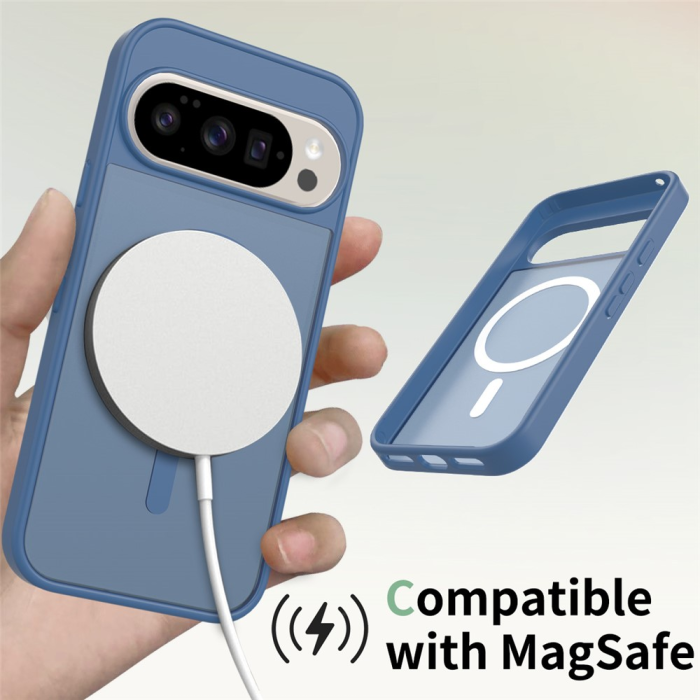 A-One Brand - Google Pixel 10/10 Pro Mobilskal MagSafe Skin Touch - Blå