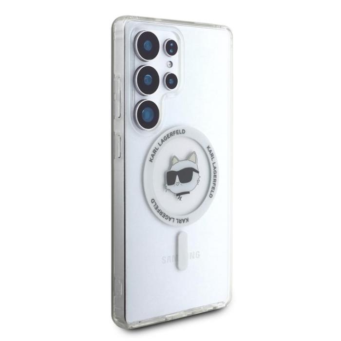 KARL LAGERFELD - Karl Lagerfeld Galaxy S25 Ultra Mobilskal MagSafe Choupette Printed Logo - Vit