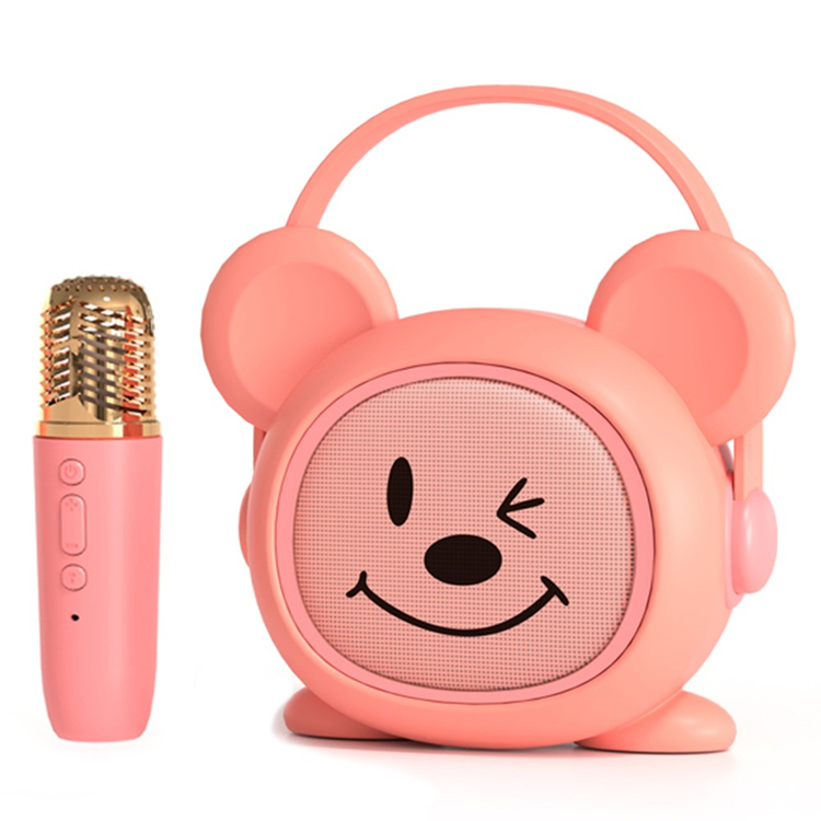 Tecknad Barnkaraoke Högtalare med Mikrofon Set K19 - Rosa mus | 249 | AlltMobil