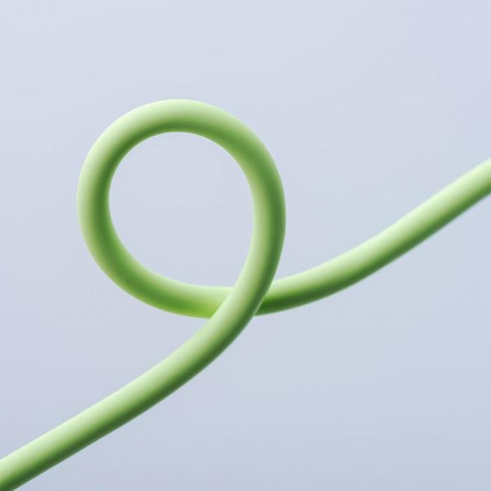 Forcell - FORCELL USB-A till USB-C 66W Kabel 3A 1m QC4.0 Silikon C342 - Grön