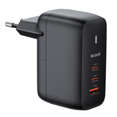 Mcdodo - MCDODO GaN Snabbladdare 65W 2x USB-C - USB-A EU Mini Svart