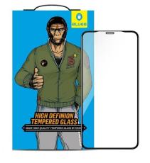 BlueO - BlueO iPhone 14 Pro Max Sk&auml;rmskydd i H&auml;rdat glas 5D - Svart