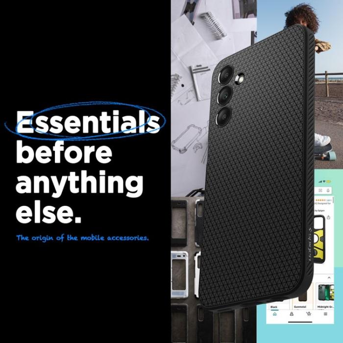 Spigen - Spigen Galaxy A15 Mobilskal Liquid Air - Svart
