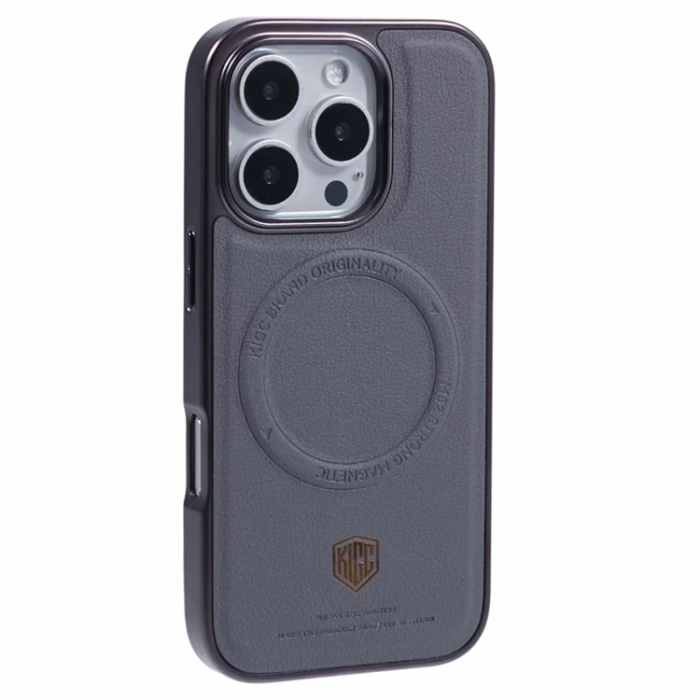 KIGC - KIGC iPhone 16 Pro Mobilskal Magsafe Electroplating - Grå