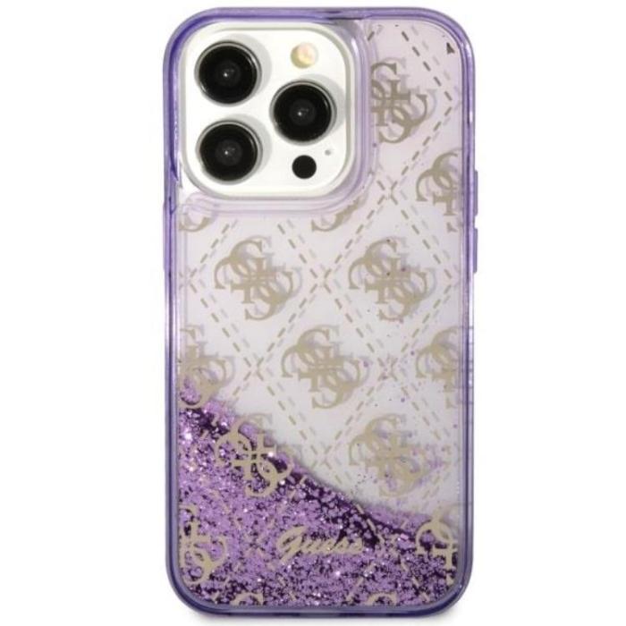 Guess - Guess iPhone 14 Pro Mobilskal Liquid Glitter - Lila