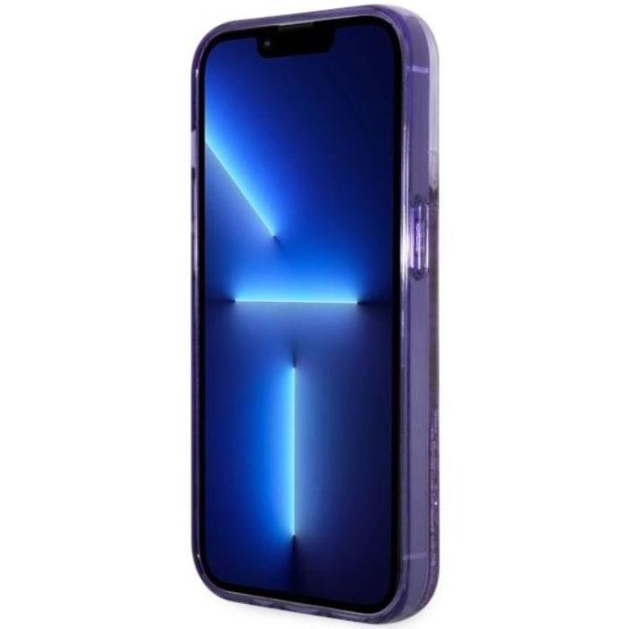 Guess - Guess iPhone 14 Pro Mobilskal Liquid Glitter - Lila