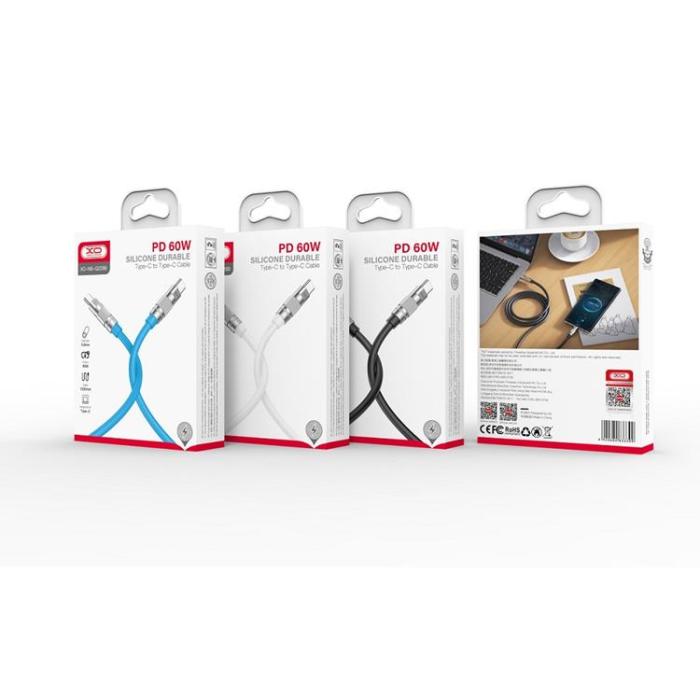 XO - XO USB-C Till USB-C 60W 1.2m Kabel NB-Q228B - Blå