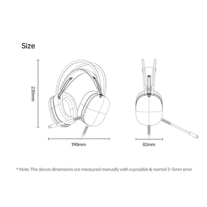 Awei - AWEI Over-Ear Gaming Trådbundna Hörlurar Färgglatt Ljus E-Sports USB GM-11pro