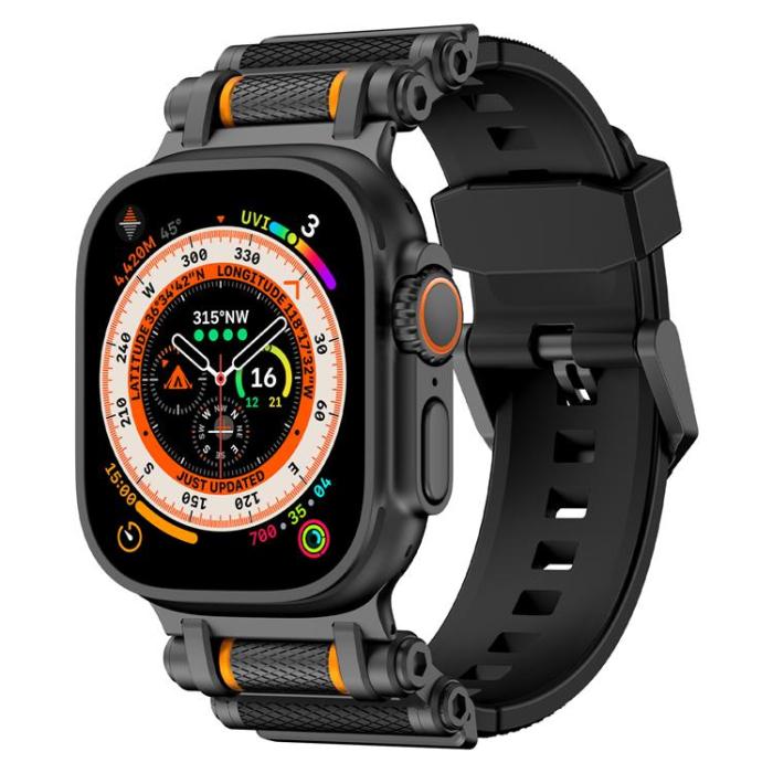 Boom of Sweden - Apple Watch Ultra (49mm) Armband Rotation Axis Silikon - Svart