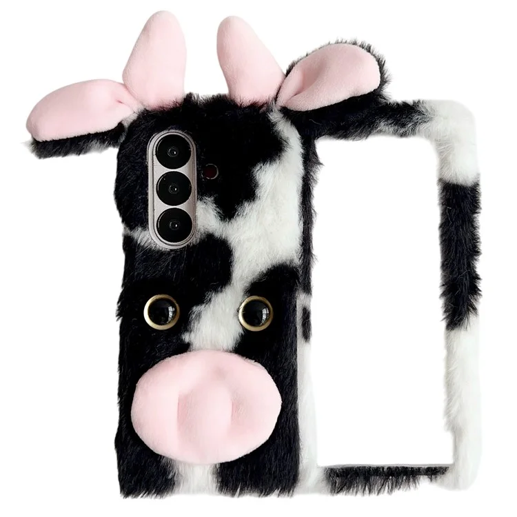 Galaxy Z Fold7 5G Mobilskal Plush Cow Hård PC - Svart | 2353 | AlltMobil