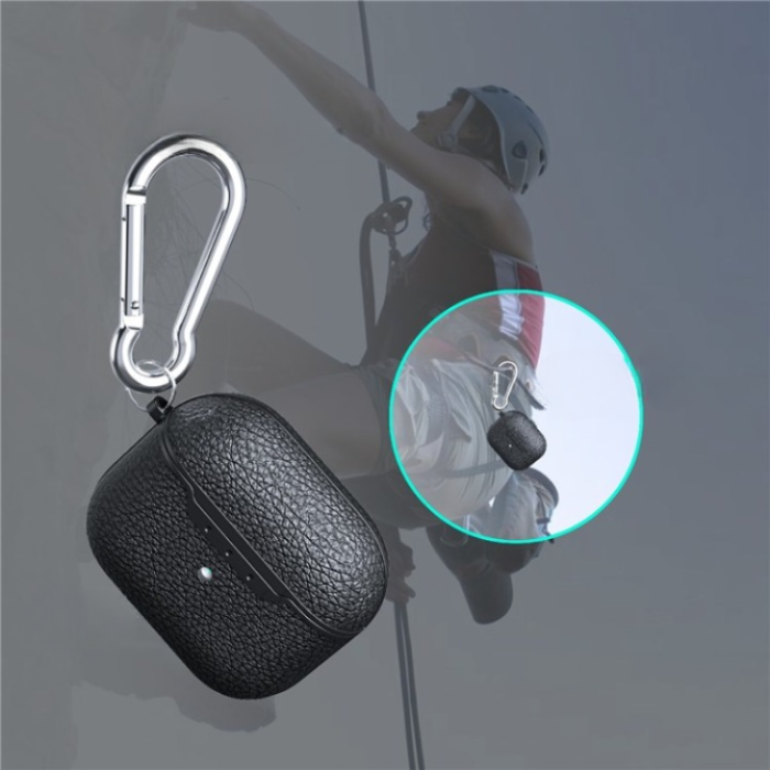 OEM - Airpods 3 Skal Litchi Texture - Röd