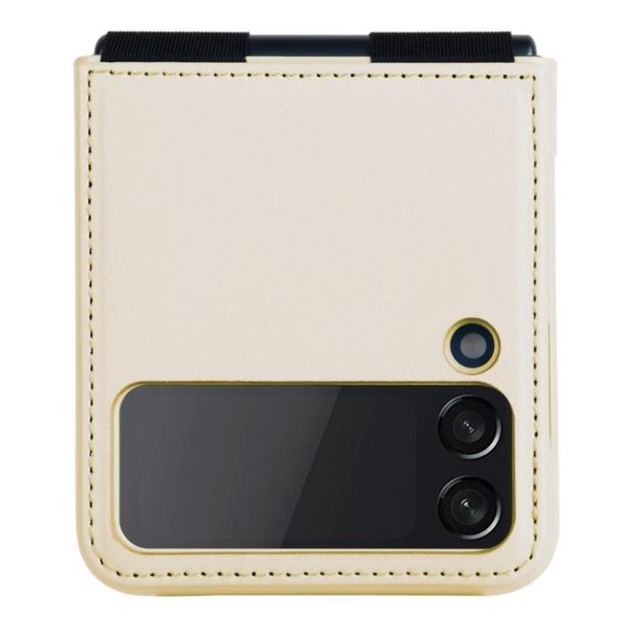 Nillkin - Nillkin Galaxy Z Flip 4 Skal Qin Series - Guld