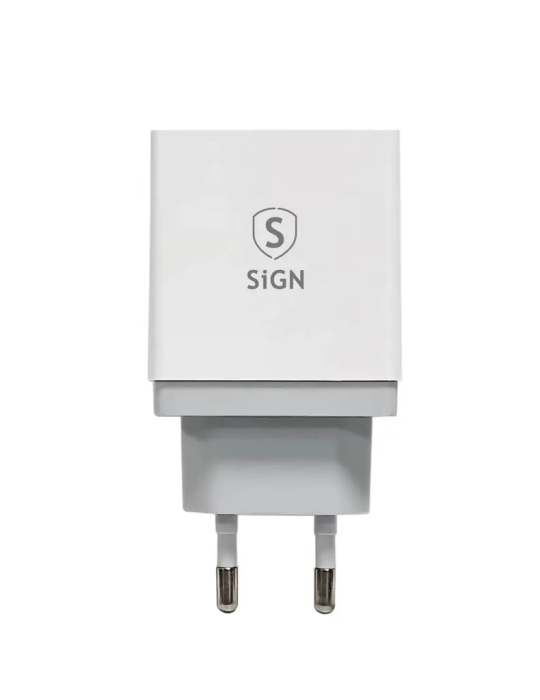 SiGN - SiGN Snabbladdare 4xUSB-A, PD & Q.C 3.0, 33W - Vit