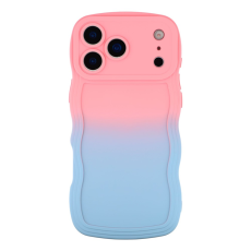 A-One Brand - iPhone 17 Pro Max Mobiskal Gradient Color TPU - Rosa + Himmelsblå