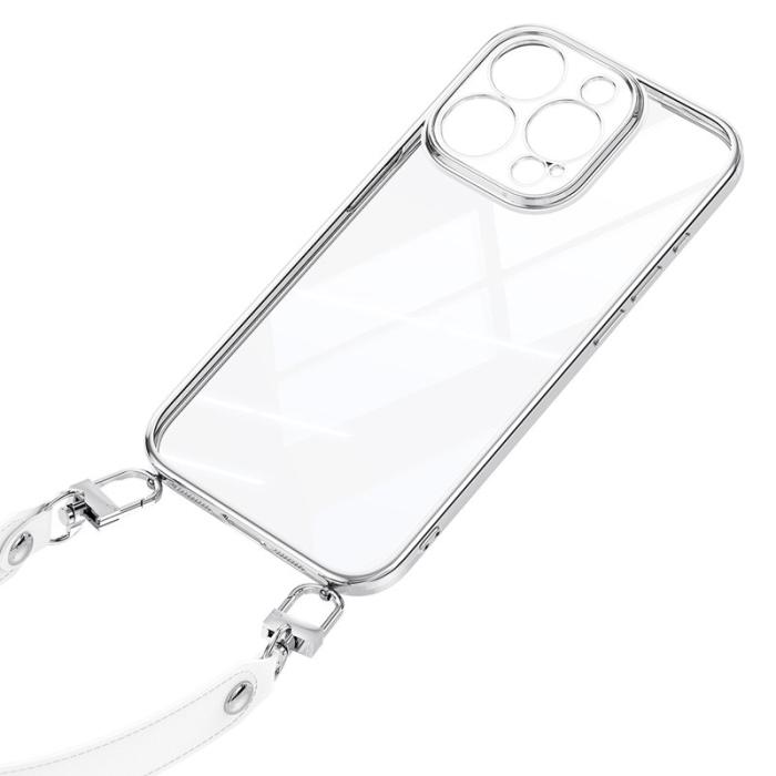 SULADA - SULADA Mobilskal till iPhone 16 Pro Max Electroplating TPU med Rem - Svart