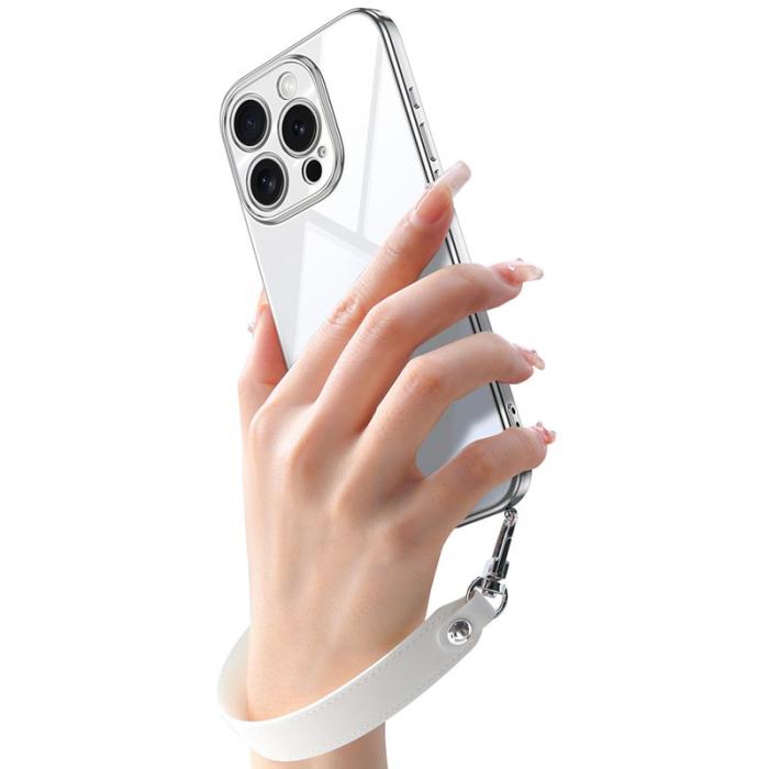 SULADA - SULADA Mobilskal till iPhone 16 Pro Max Electroplating TPU med Rem - Svart