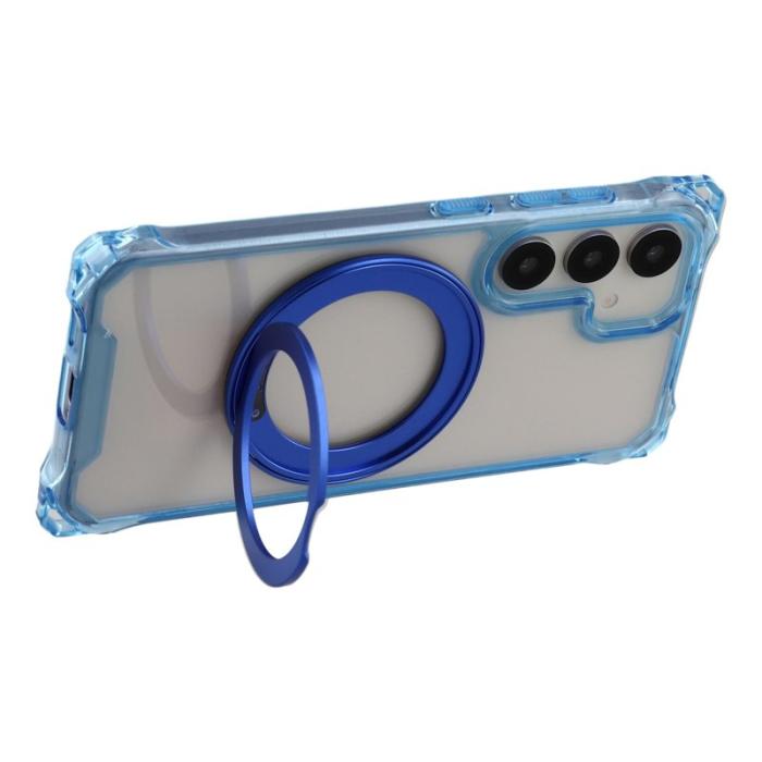 OEM - Mobilskal för Samsung Galaxy S26 Magnetiskt Ring Kickstand TPU + PC - Blå