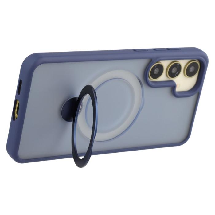 OEM - Mobilskal för Samsung Galaxy S26 Magnetiskt Ring Kickstand TPU + PC - Blå