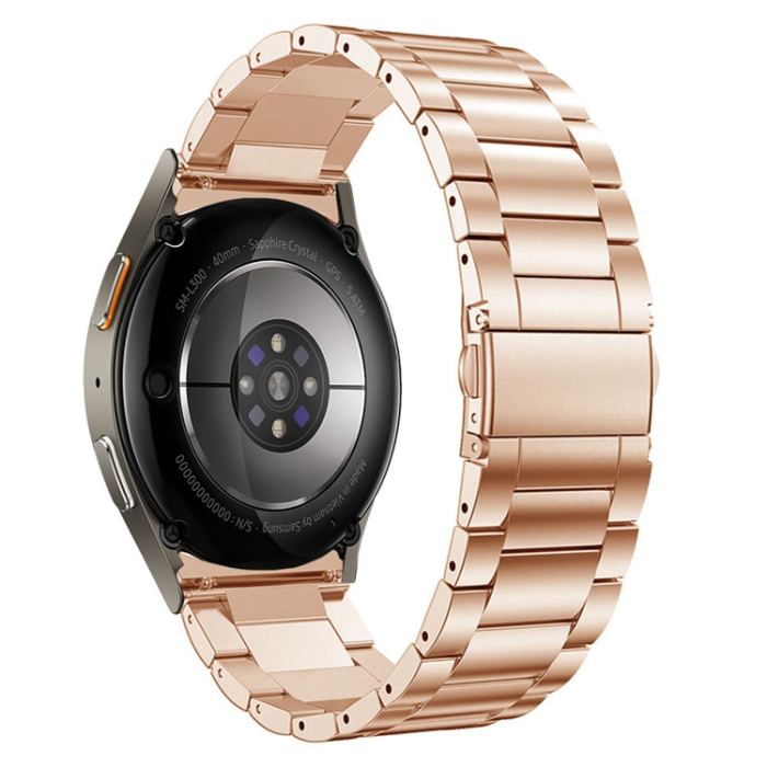 UTGATT - Galaxy Watch 4/5/5 Pro/6/7/FE Armband Stainless - Blush Guld