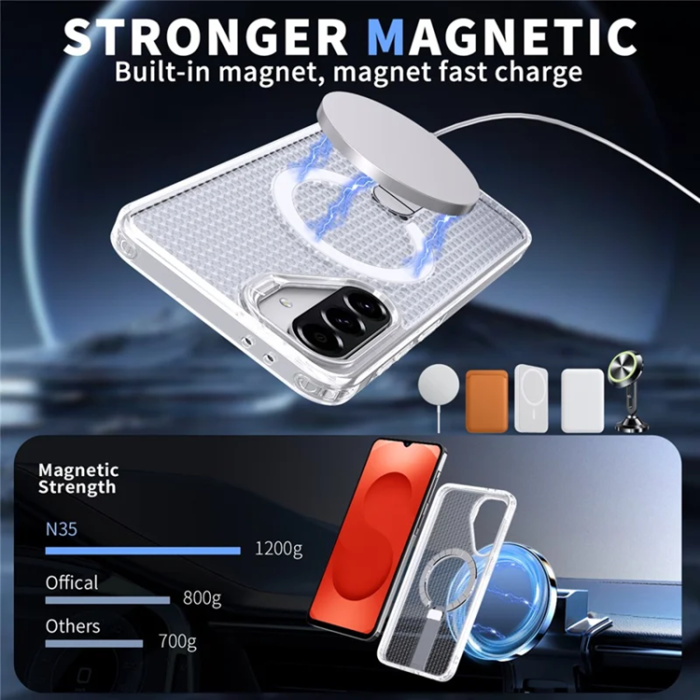 A-One Brand - Mobilskal till Galaxy A26 5G Magsafe Grid Texture